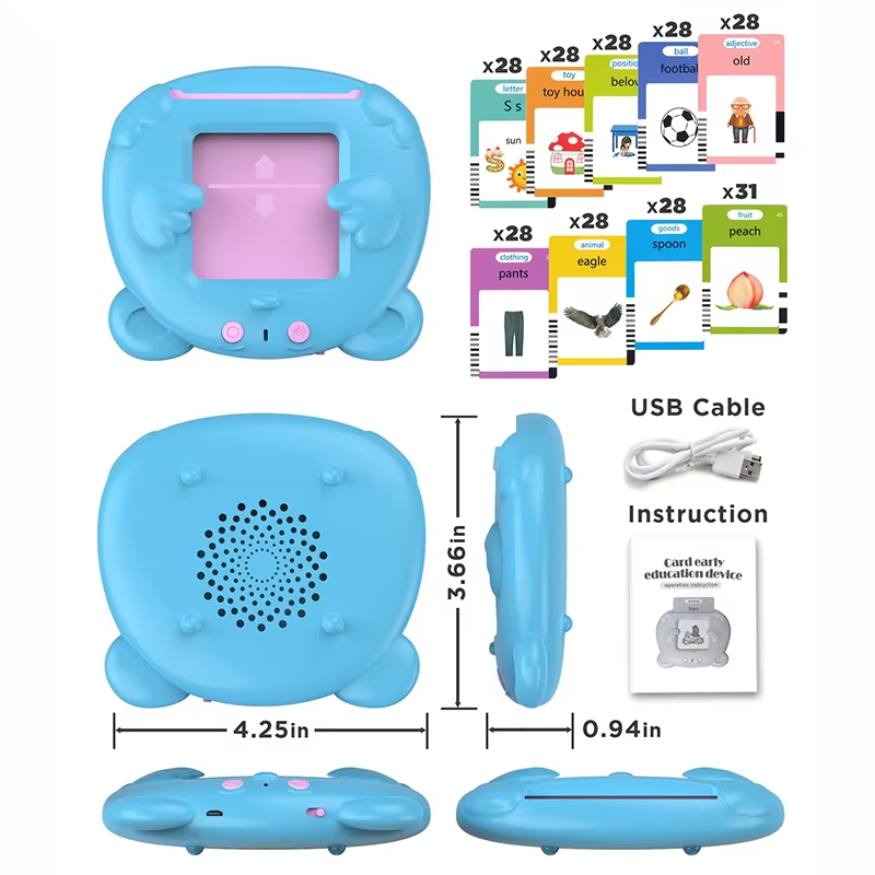 3 in One 1 Talking Flash Cards for Toddlers 2-6 Bilingual French-English - Image 2