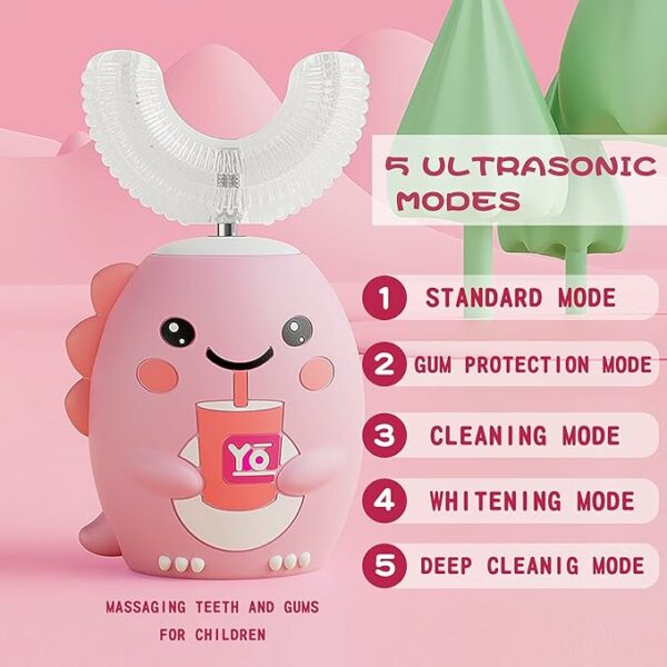 Kids 3D U-Shaped Automatic Rechargeable Toothbrush - Image 2